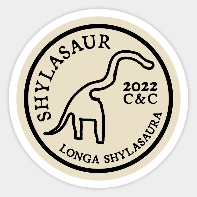 Shylasaur (Badge Edition) Sticker by allisawr